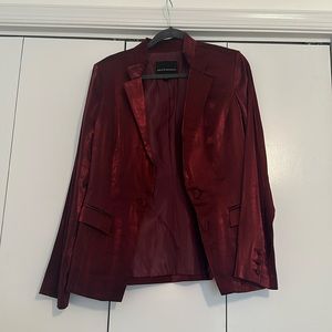 EUC Rock & Republic Maroon Shimmer One Button Blazer Size 10